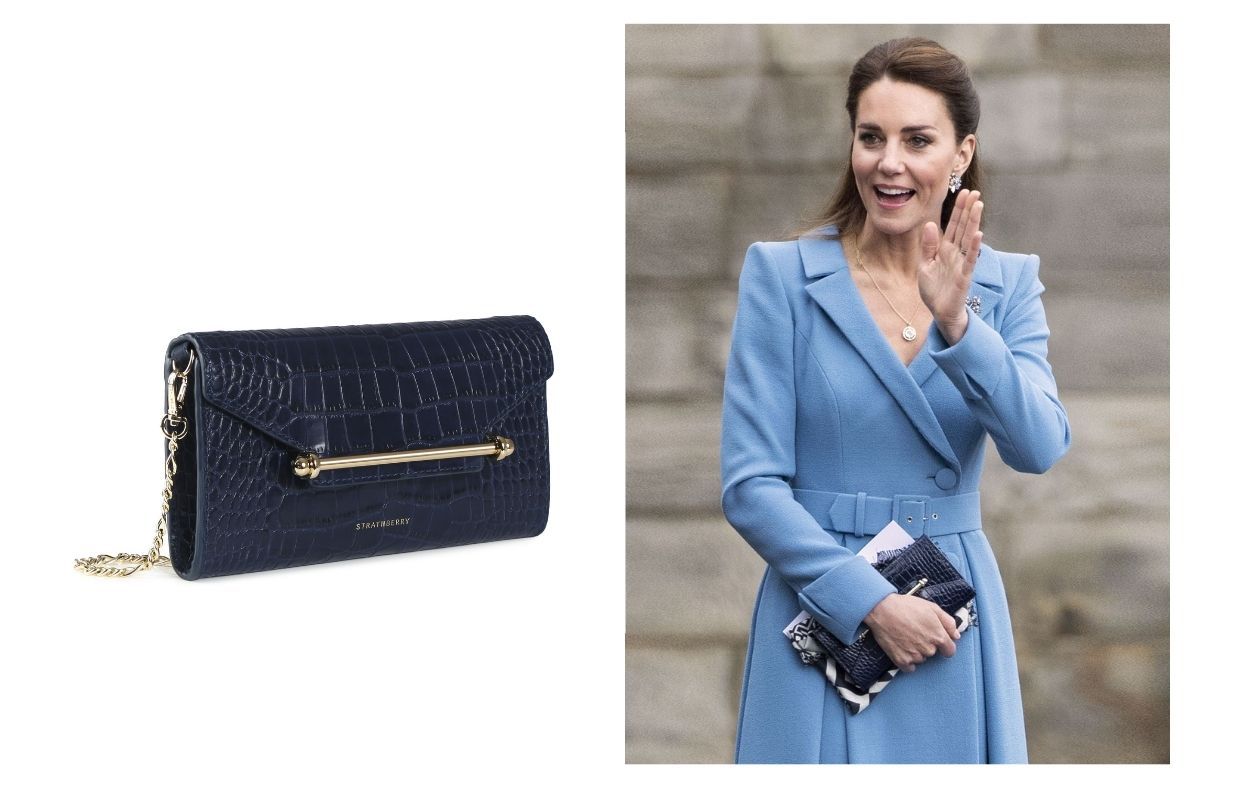 Kate Middleton's Strathberry Multrees Chain Wallet in Navy