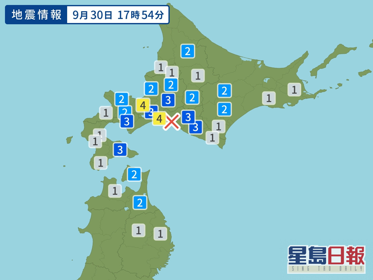 日本北海道5级地震无海啸威胁札幌感到摇晃 星岛日报