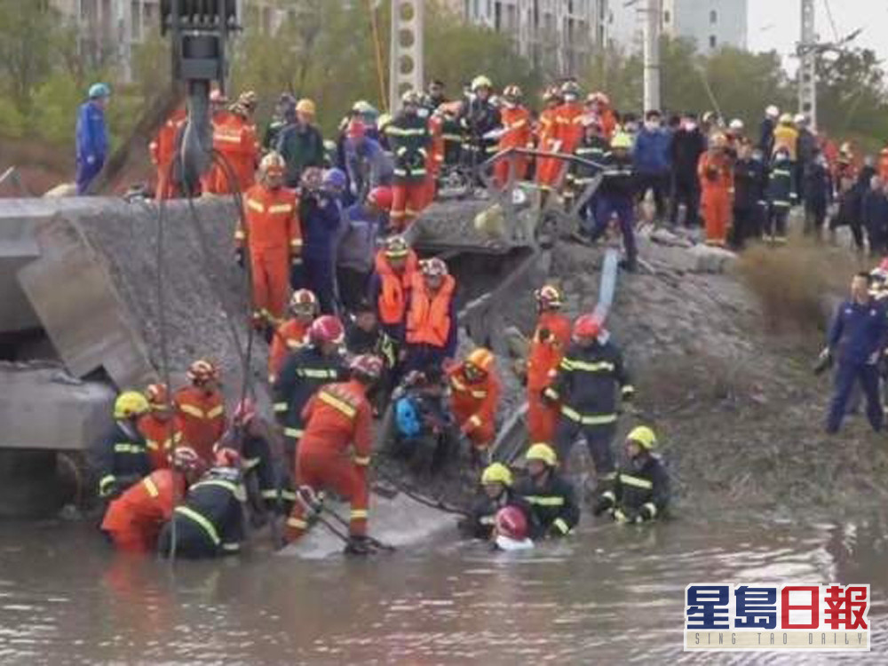 天津铁路桥坍塌事故增至8死 星岛日报