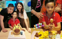 疫下開簡單小型生日會慶祝 陳伶俐扑爆蛋糕賀細仔7歲