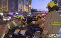 何文田私家車起火冒煙 司機及時逃生