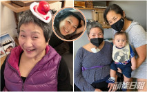 原子鏸攜子赴美探母 75歲鄭佩佩腰綁固定帶令人擔心