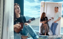 李施嬅彈Ukulele與男生對唱 網民疑問:這是老公嗎?