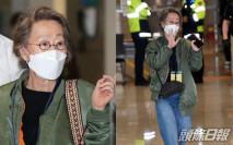奪奧斯卡女配後低調返韓 73歲尹汝貞機場時尚展型格