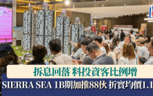 SIERRA SEA 1B期每呎1.11萬加推88伙 下周三首輪價單售160伙 「拆息回落料投資客比例增」