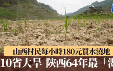 10省大旱︱陝西64年最「渴」 山西村民每小時180元買水澆地
