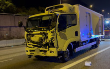 屯門公路3車串燒 兩工程箭嘴車被撞 中貨司機受傷送院