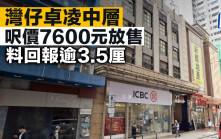 灣仔卓凌中層 呎價7600元放售 料回報逾3.5厘