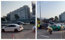 大埔吐露港公路8車連環相撞 4人受傷｜有片
