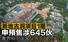 新地古洞項目1期 申預售涉645伙 業界料下半年發展商「去庫存」