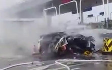 杭州私家車高速撞收費站起火致4死 警方正調查原因