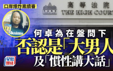 口岸爆炸案│首被告何卓為在盤問下  否認是「大男人」及「慣性講大話」