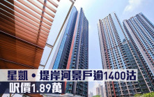 新盤成交｜星凱‧堤岸河景戶逾1400沽 呎價1.89萬