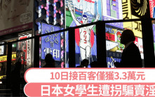日本2女學生街頭遭拐騙賣淫 10日接百客每天僅食一餐