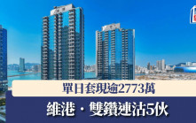 維港．雙鑽連沽5伙 單日套現逾2773萬