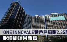 新盤成交｜ONE INNOVALE特色戶每呎2.35萬沽 呎價創項目新高