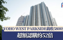 YOHO WEST PARKSIDE截收5800票  超額認購約52倍