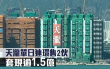 新盤成交｜天瀧單日連環售2伙 套現逾1.5億