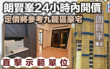 朗賢峯24小時內開價 定價將參考九龍區豪宅 直擊示範單位