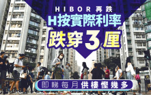 HIBOR再跌 H按實際利率穿3厘「供平過租」重臨 即睇每月供樓慳幾多？