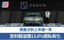 極氪分拆上市僅一年 吉利擬溢價13.6%提私有化 「整合資源確定未來方向」