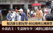 復活節長假尾聲 市民湧到長洲消費 小食店主：生意按年少三成但已超出預期