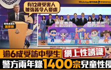 星島申訴王｜逾六成受訪中學生曾遭遇網上性誘識    警方指兩年錄1400宗兒童性侵案