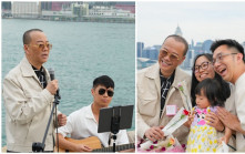 歐陽震華母親節現身西九派千朵花束  大開金口唱《上海灘》引過百人圍觀