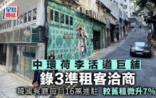 中環荷李活道巨舖錄3準租客洽商 韓國餐廳每月16萬進駐 較舊租微升7%