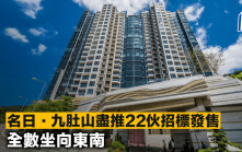 名日．九肚山盡推22伙招標發售 全數坐向東南