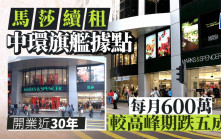 馬莎續租近30年中環旗艦據點 每月600萬 較高位跌50%