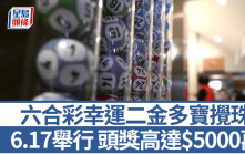 六合彩幸運二金多寶︱頭獎$5000萬 6.17舉行 即睇周二攪珠幸運號碼