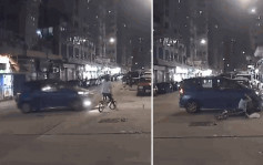 车cam直击｜长沙湾女子逆线踩单车 私家车突加速撞跌