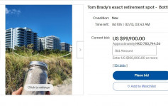 NFL｜布雷迪沙灘拍片宣布退休觸發商機 一樽沙叫價78萬