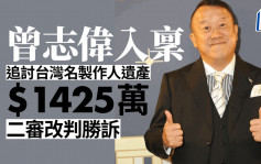 曾志伟入禀台湾法院从已故制片人遗产追讨1,425万港元片酬 二审改判胜诉