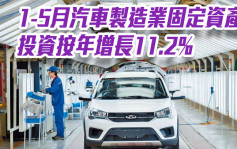 中汽協｜1-5月汽車製造業固定資產投資按年增長11.2%