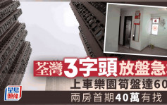 荃湾3字头放盘急增 上车乐园笋盘达60个 两房首期40万有找｜区区睇楼