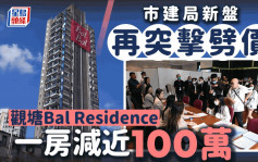 市建局新盤再突擊劈價 觀塘Bal Residence一房減近100萬