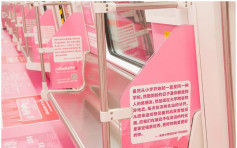 【多相】深圳表白專用列車投入運作　夢幻粉紅車廂布滿表白字句
