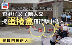 香港仔父子争执掟蛋卷盒落街击中途人 警破门拉两人