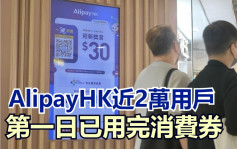消费券2022｜近2万AlipayHK用户用完5000元