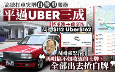 高德打車「反口」提供網約白牌車 實測平Uber三成 周國強怒轟無口齒：當初應承只做的士