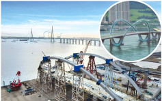 將軍澳跨灣連接路巨型預製雙拱鋼橋 新春假期間抵港