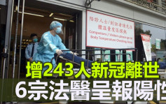 第5波疫情｜增243宗新冠離世及6宗法醫呈報陽性 今波5437人死