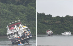 西貢斬竹灣遊艇疑因潮退擱淺 80人獲救無人傷