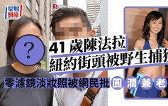 41歲陳法拉紐約街頭被野生捕獲 零濾鏡淡妝照被網民批圓潤兼老態