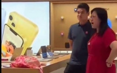 紅裙女北京專賣店怒砸iPhone再背誦《滿江紅》　警召救護車強制送醫　