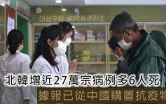 北韓增近27萬發燒病例多6人死 據報已從中國購置抗疫物資