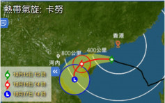 【卡努襲港】逐漸遠離 天文台稍後考慮改發三號波