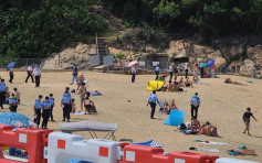 【維港會】10多人疑闖石澳後灘警到場執法 網民：呢趟水游得好貴